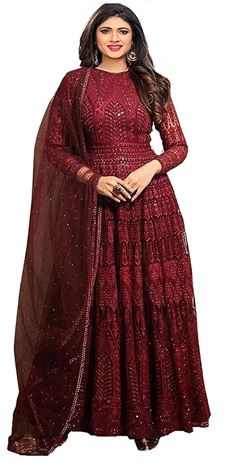 Women Georgette Semi Stitched Anarkali GowN