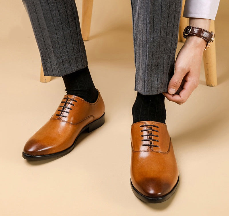 Fashion Men's Breathable British Leather Shoes