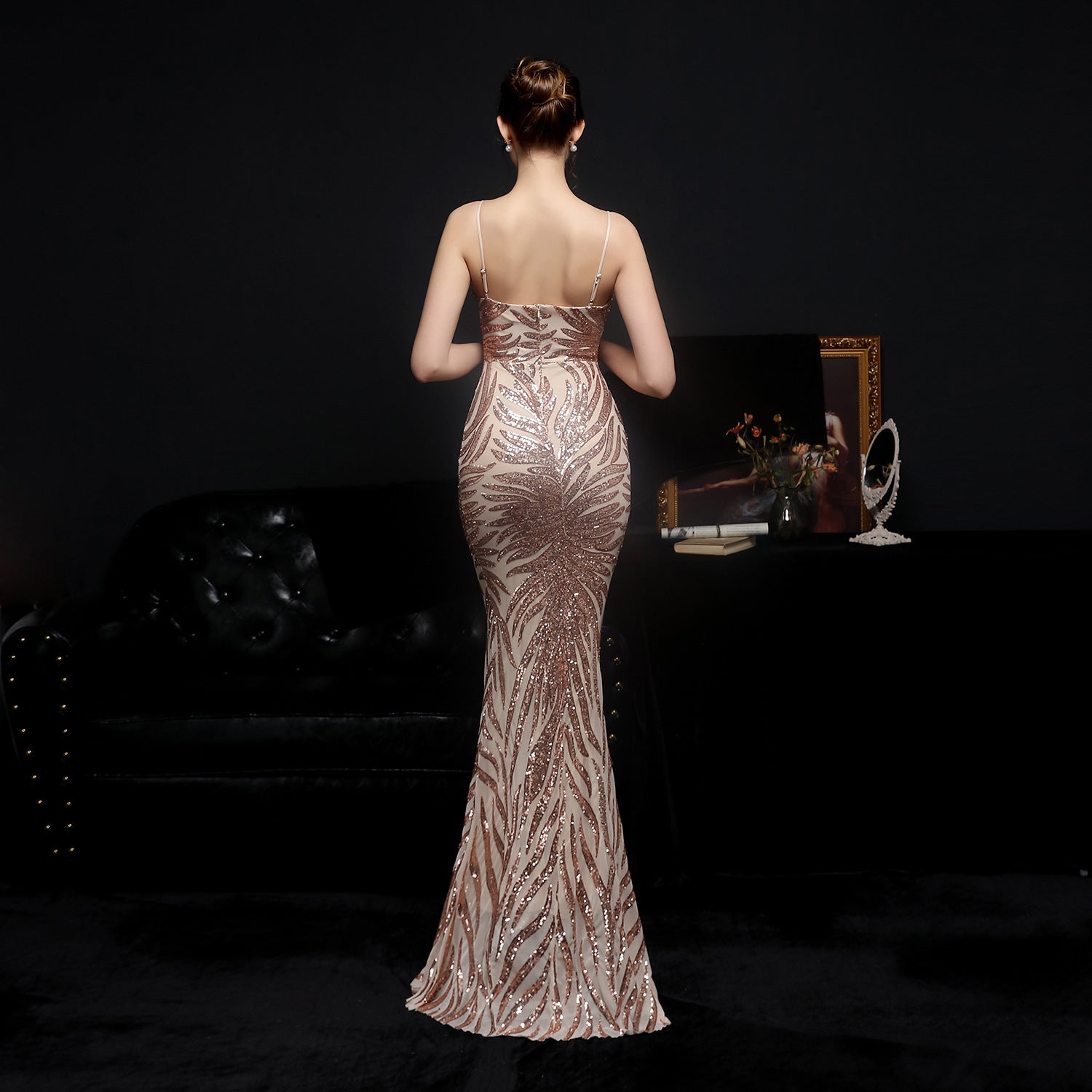 2021 New Sequined Mermaid Evening Dress