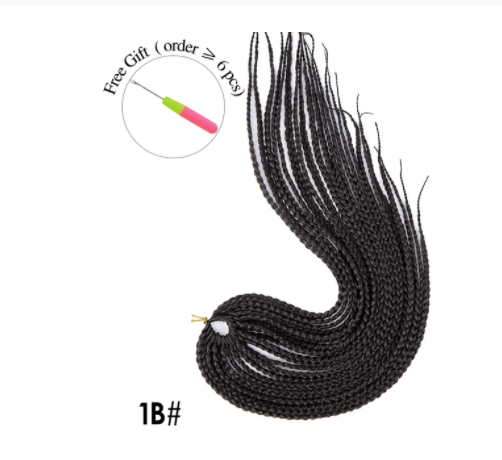 Synthetic Wig Dirty Braid 16-inch Lengthened Small Three-strand Braid