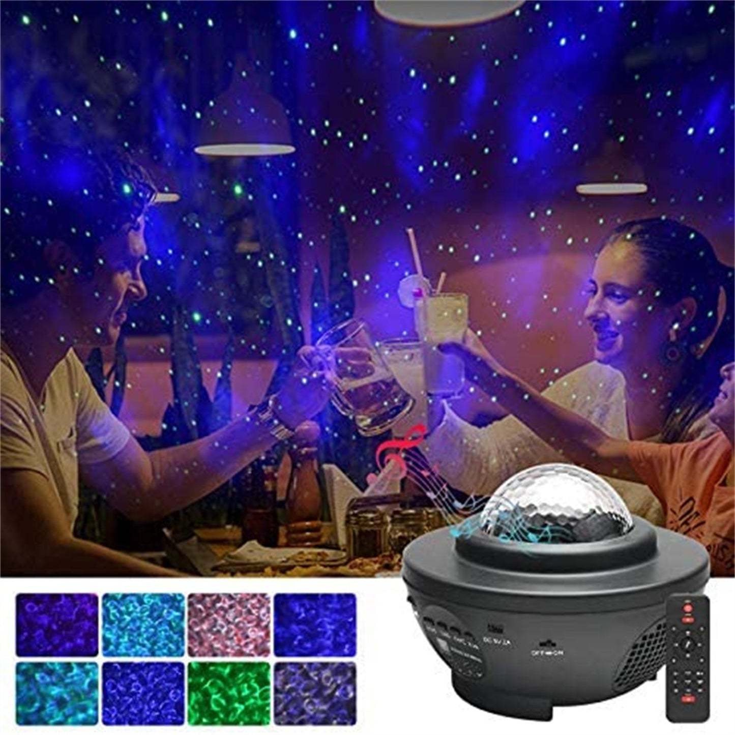 Galaxy Projector Star Projector, Star Night Light Projector For Bedroom With Bluetooth Speaker