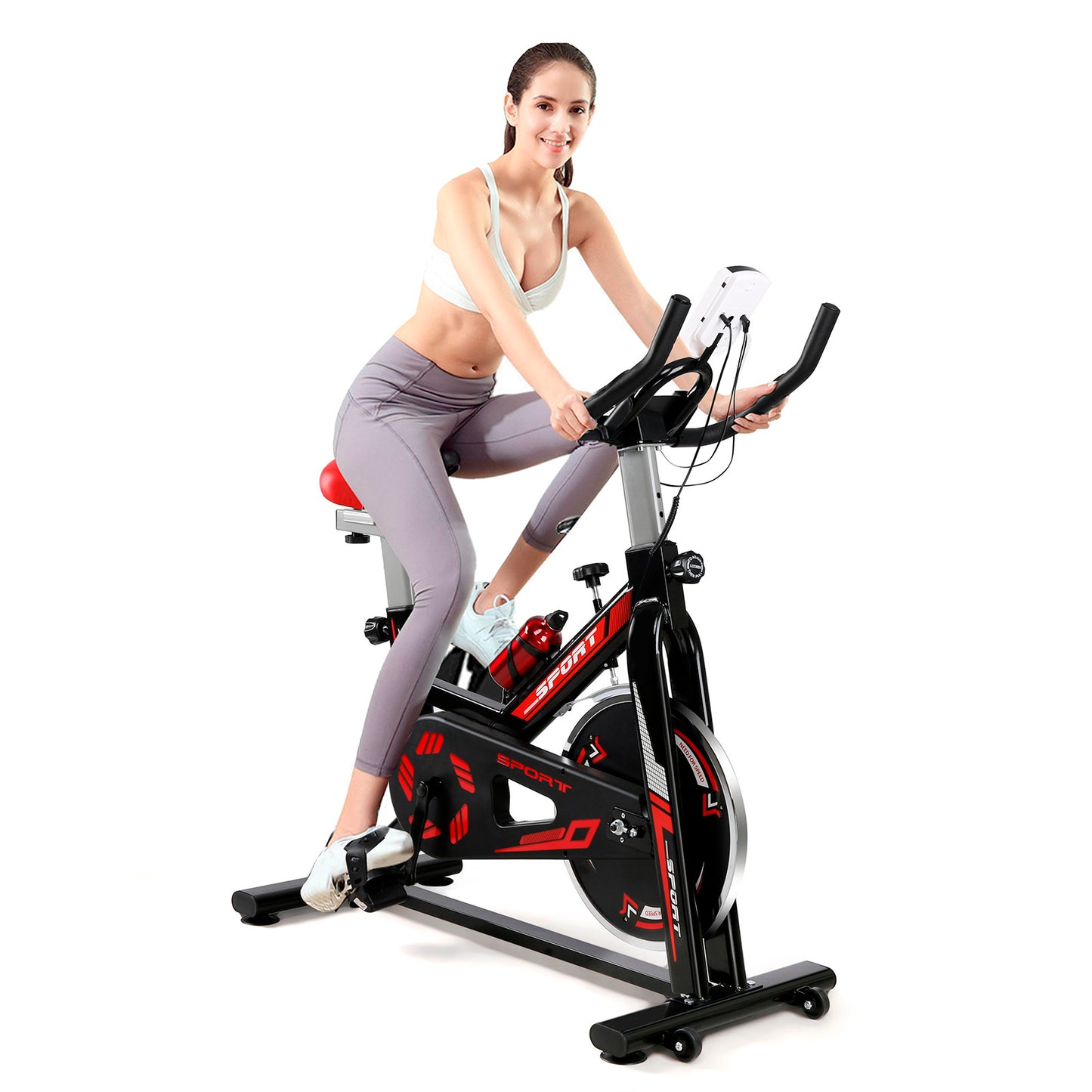 Lndoor Cycling Professional Fitness Cycling Exercise Bike With LCD Monitor