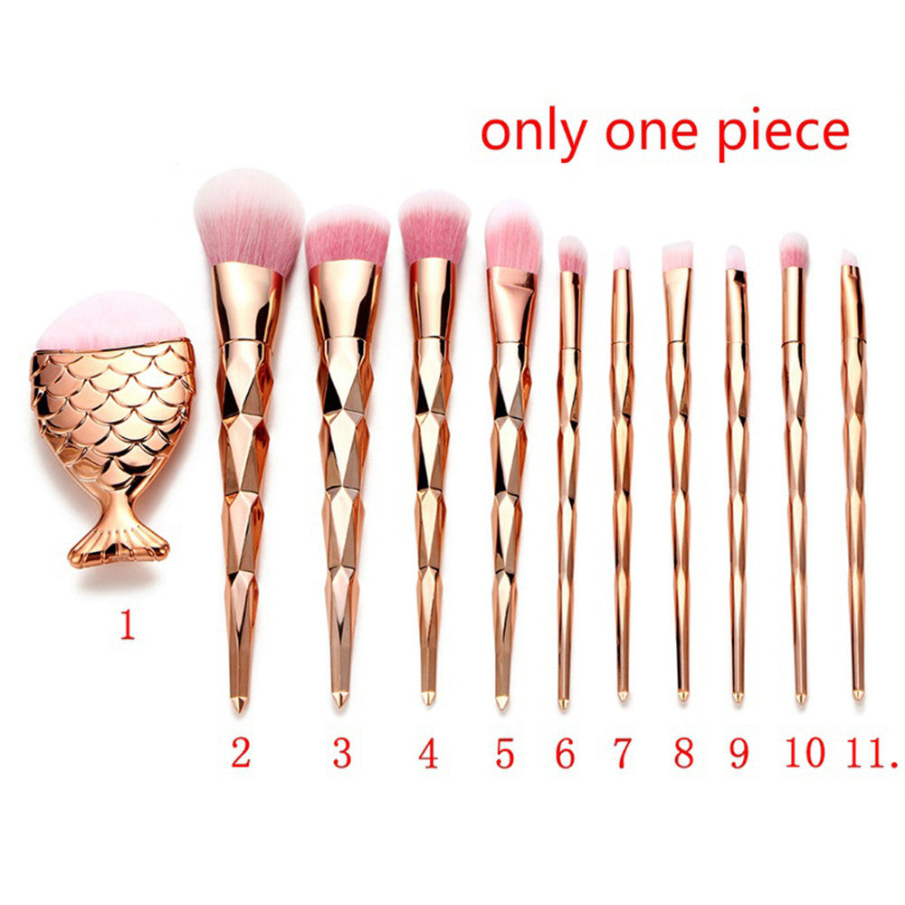 11PCS Make Up Foundation Eyebrow Eyeliner Blush Cosmetic Concealer Brushes