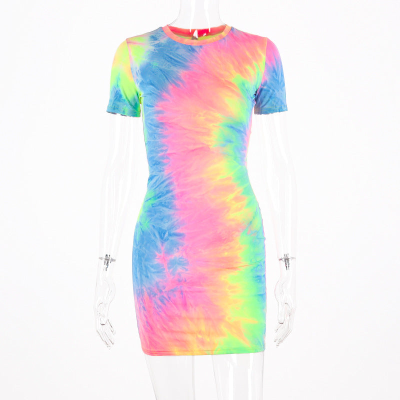 Fluorescent Camouflage Sling Dress