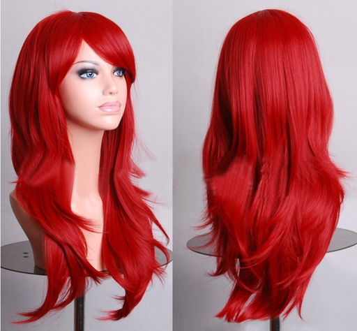 Long scroll anime cosplay color Europe and America wig