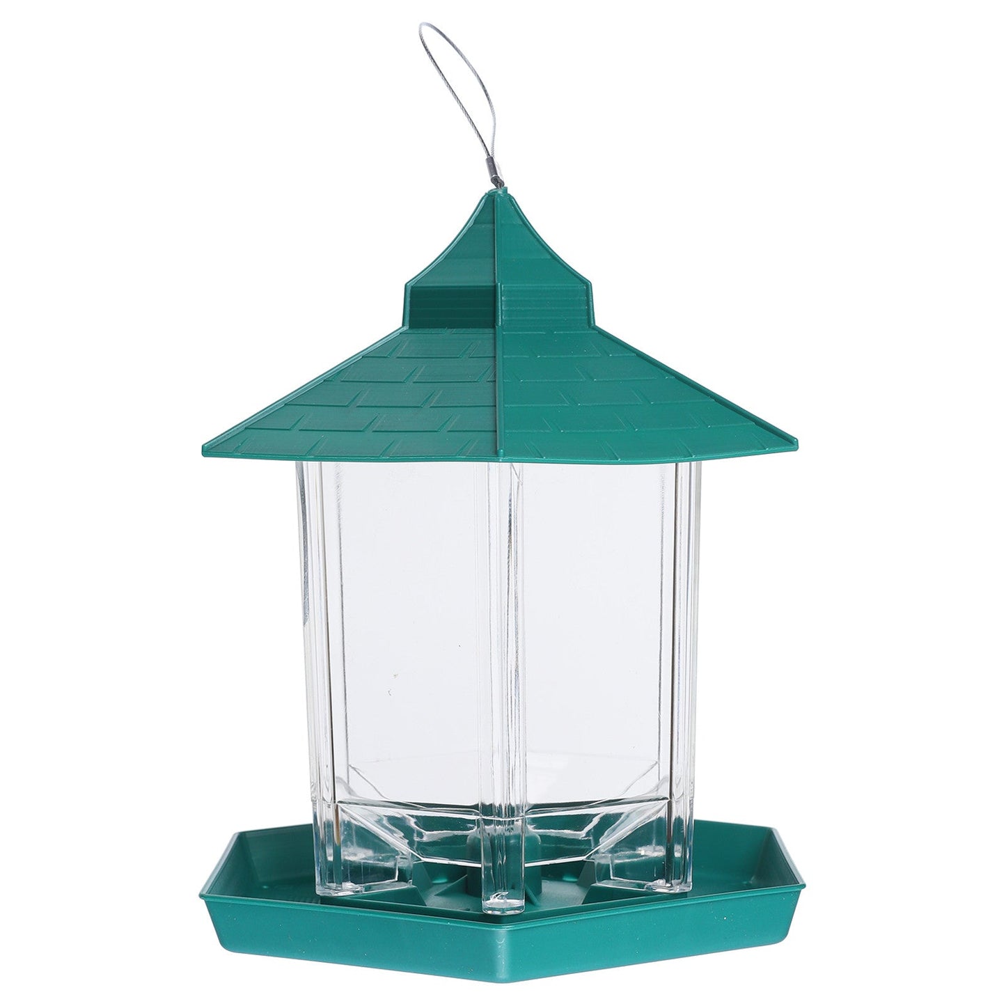 Pavilion Clear Glass Window Viewing Bird Feed Hotel Table Seed-Peanut Hanging