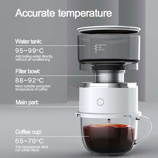 Household Portable Hand Brewed Mini Coffee Maker Outdoor Portable Small Automatic American Coffee Pot