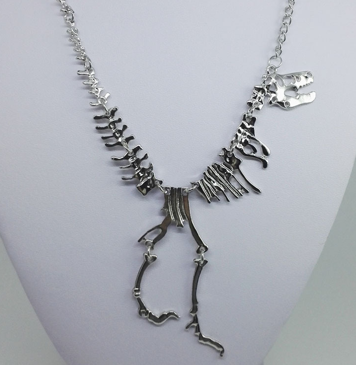 European and American personality exaggerated dinosaur skeleton alloy decorative necklace