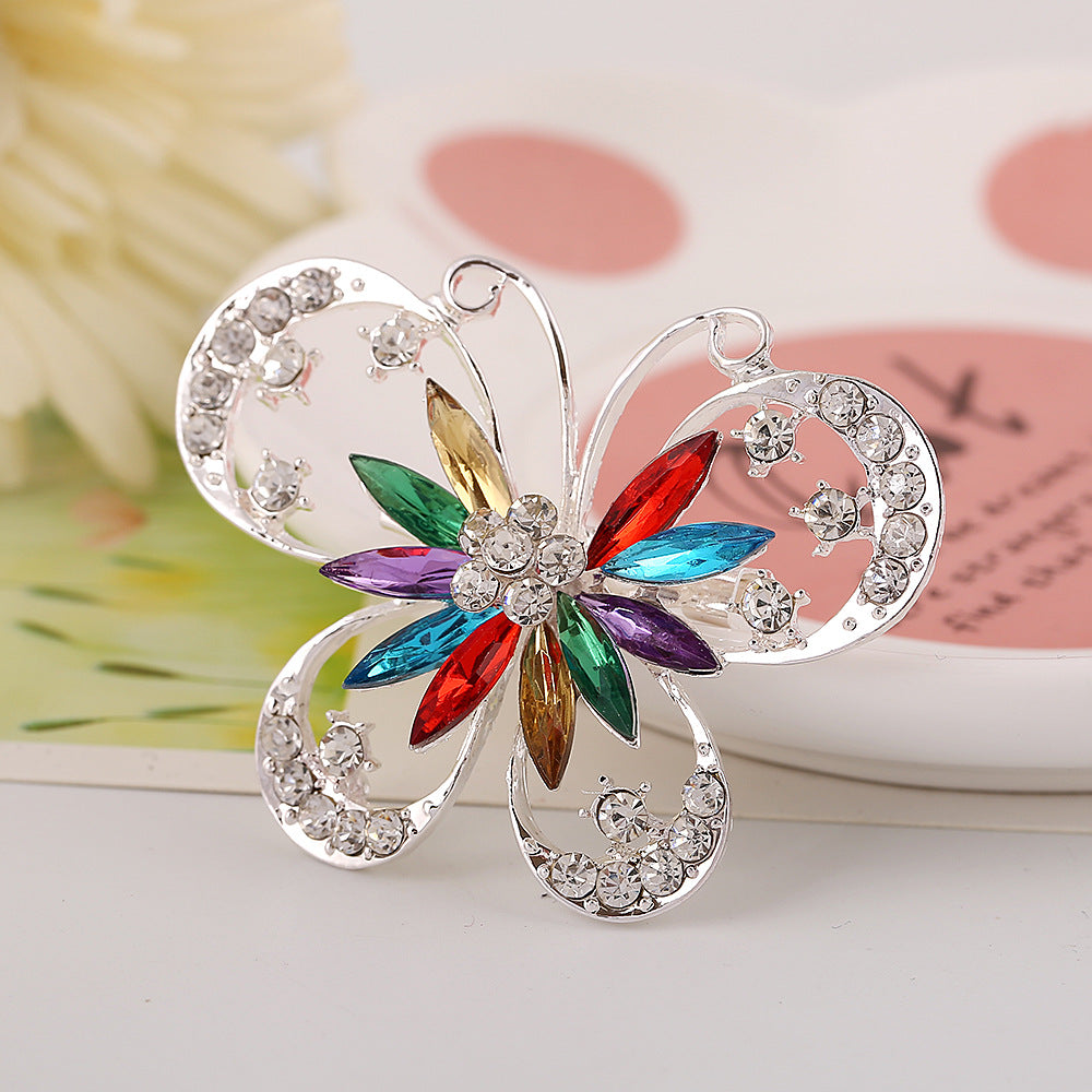 Personality Exaggerated Diamond-studded Butterfly Gem Brooch Brooch