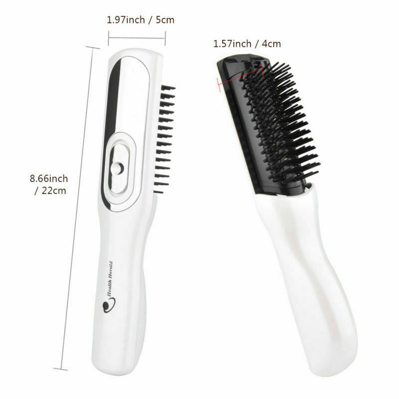 Electric Laser Infrared Anti Hair Loss Comb Vibration Scalp Massager Hair Brush Hair Scalp Massage Comb Hairbrush Bristle Nylon Women Wet Dry Curly Detangle Hair Brush Salon Hairdressing