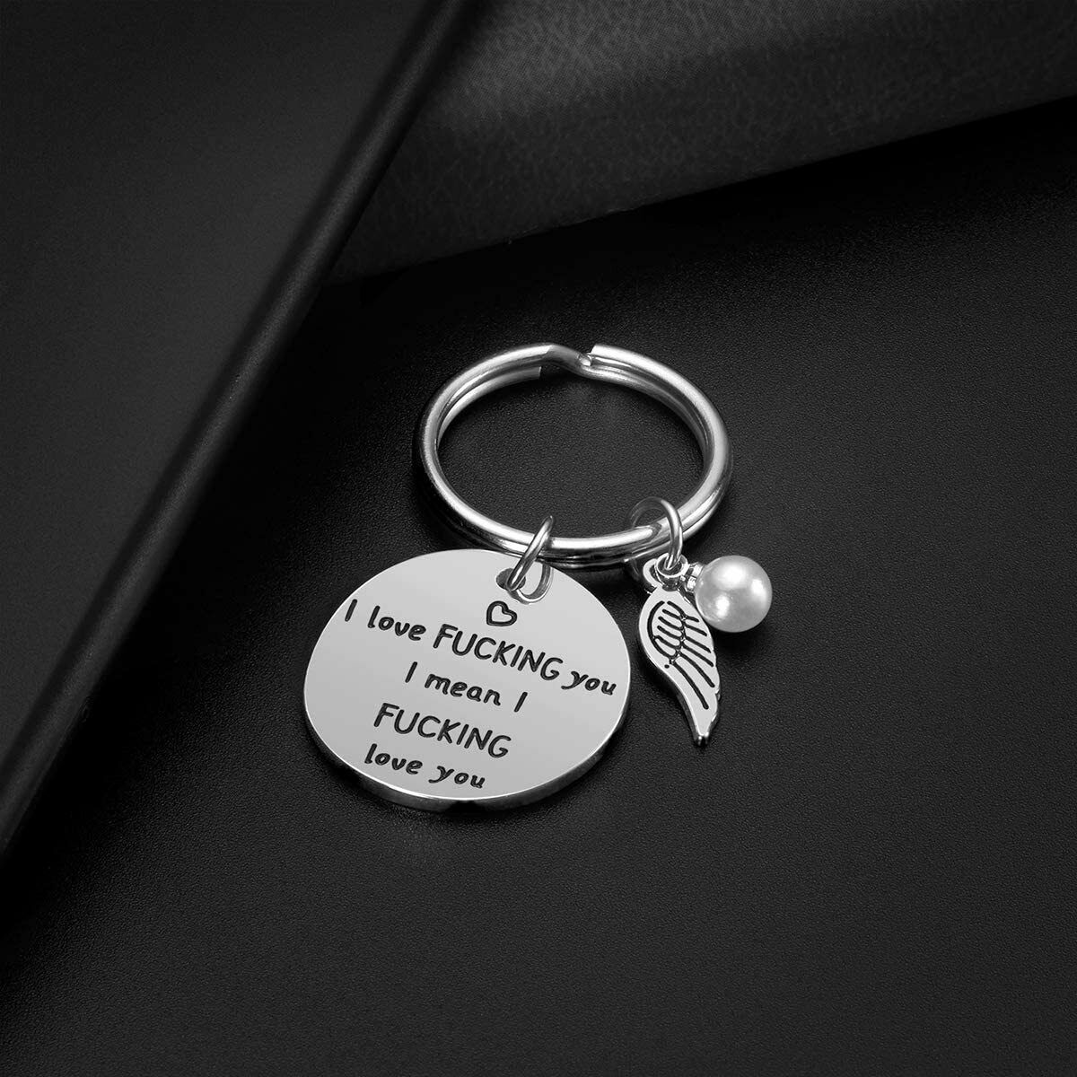 FUNNY Couples Keychain I Love You Keychain GAG GIFT For Girlfriend Wife Women