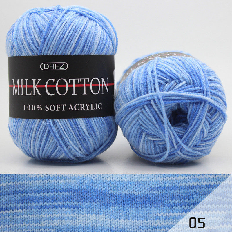 3-ply dyed milk cotton wool