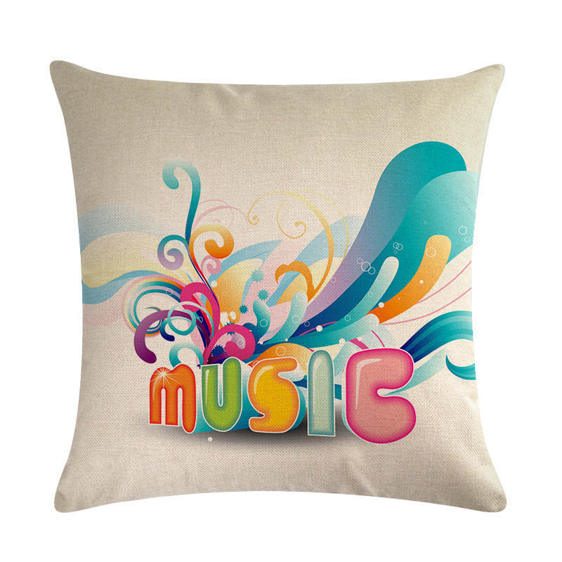 Abstract Guitar Series Linen Pillowcase Cushion Cover