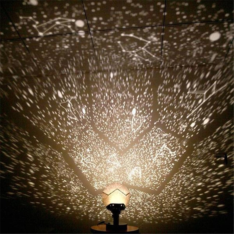 LED Starry Sky Projector Night Lights 3D Projection Night Lamp USB Charging Home Planetarium Kids Bedroom Decoration Room Lighting