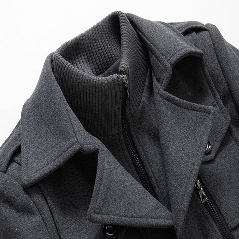 Cold-resistant plus cotton woolen men's jacket