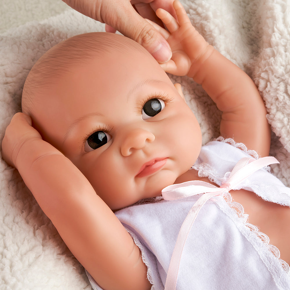 RBG Reborn Baby Doll 20 Inches Lifelike Newborn Cute Baby Girl Full Vinyl Reborn Baby Doll Gift Toy for Children