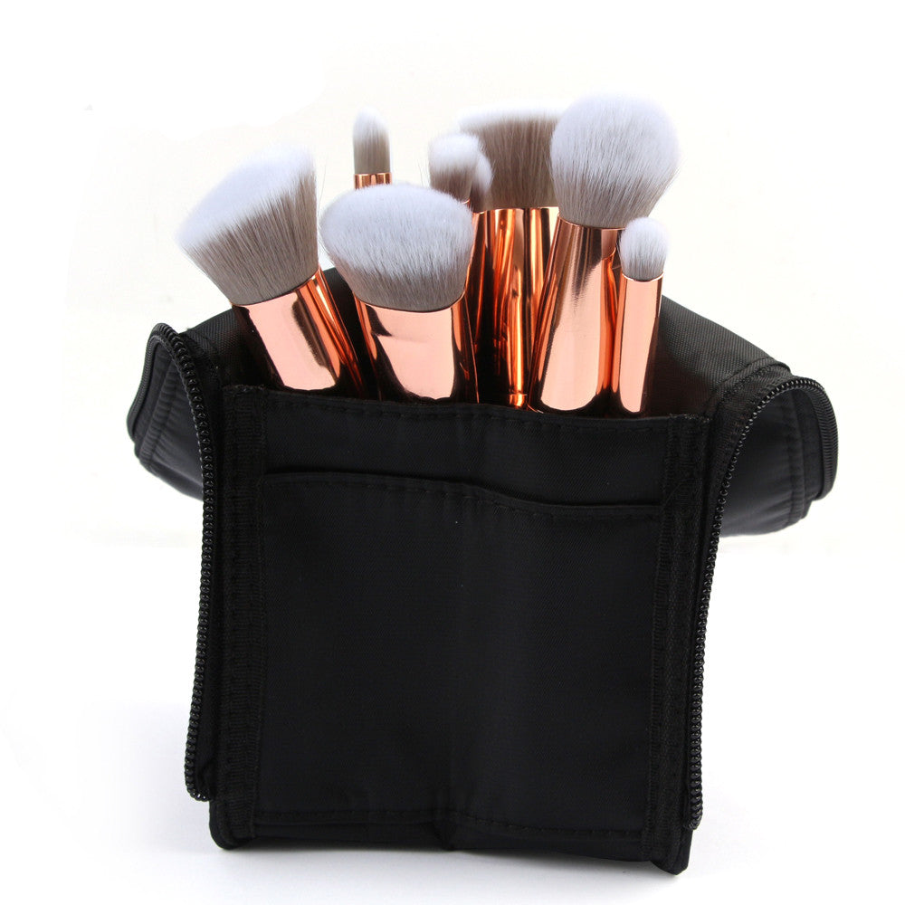 8PCS Professional Foundation Eye Shadow Eyebrow Blush Makeup Brushes Set+Bag