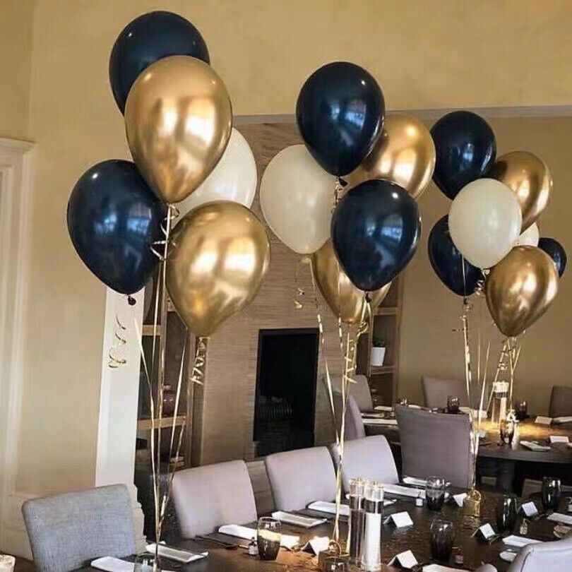 50pcs 12 Inch Metallic Balloons Metal Chrome Shiny Latex Happy Birthday Wedding Party Random Color