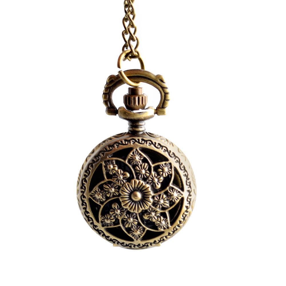 Universal Petal Hollow Out Small Pocket Watch Boshiya Small Chaining Watch