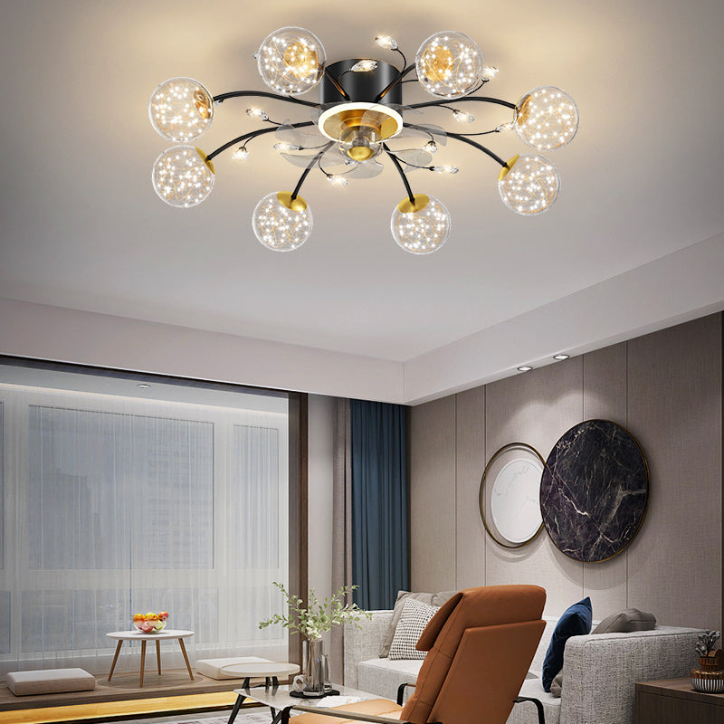 New Nordic Star Fan Lamp Is Light Luxurious And Modern