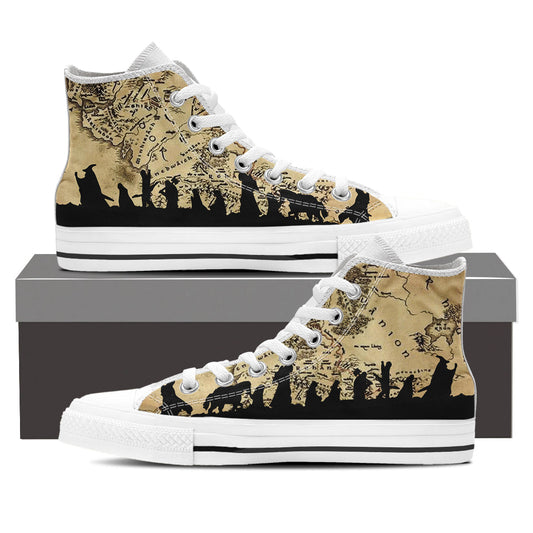 Picture Printing Christmas Pattern Canvas Shoes Men And Women Couple Sneakers