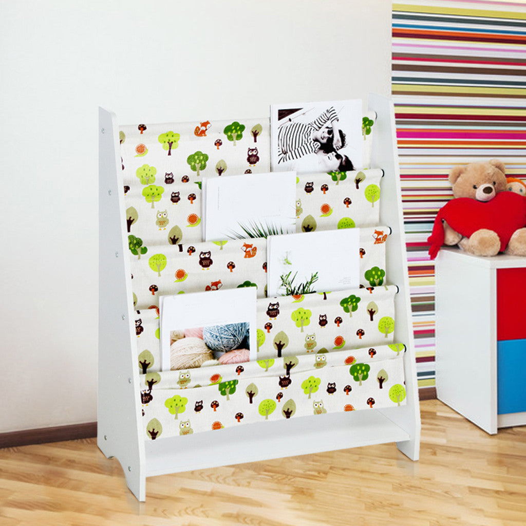 Kids Bookshelf Children's Magazine Rack Storage Bookcase