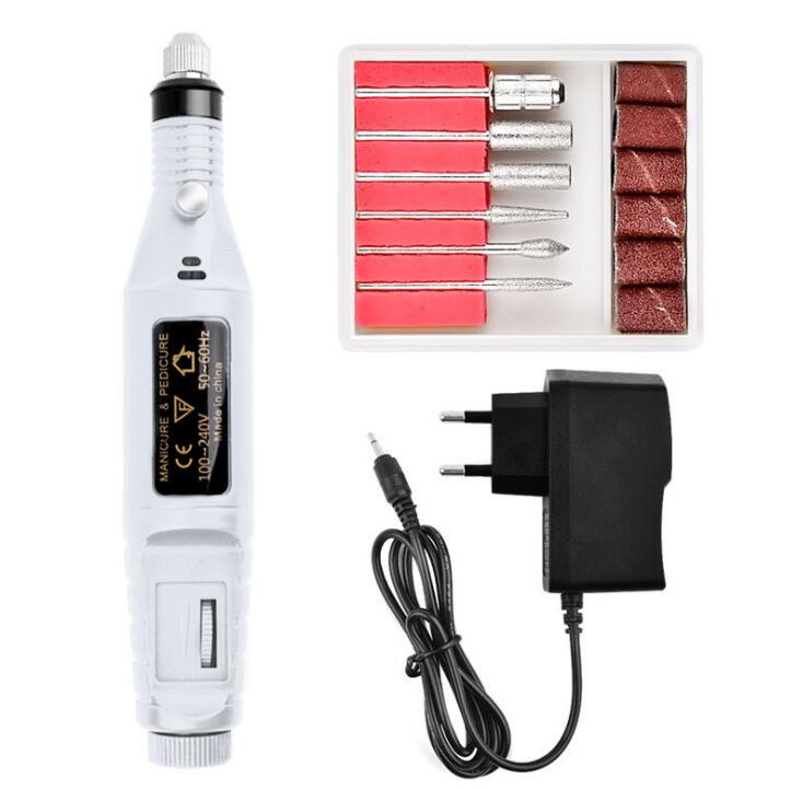 Electric Nail Drill Machine Kit Nail Gel Remove Machine Nail Art Tools Kit Pen Pedicure Nail File Sanding Bands