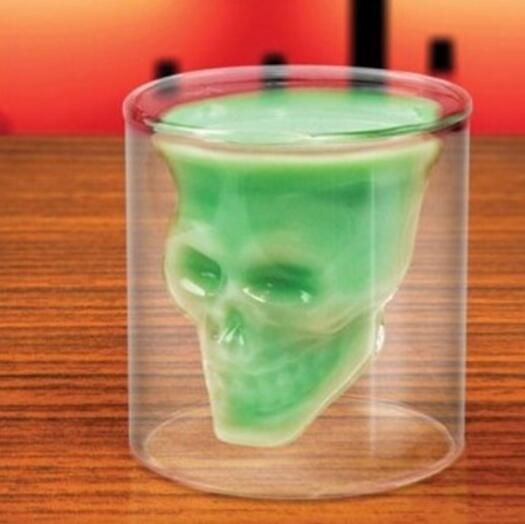 Skull Skull Double Transparent Glass