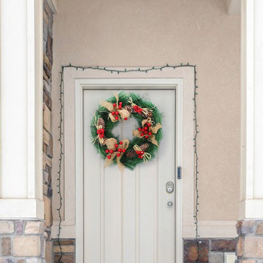 12 Inch Christmas Wreath For Front Door, Artificial Christmas Door Wreaths