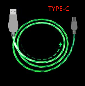 1M led charging cable