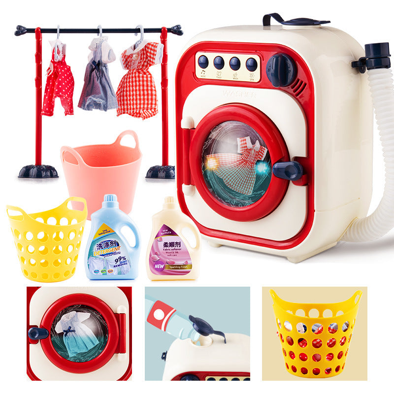 Children's washing machine toy set electric