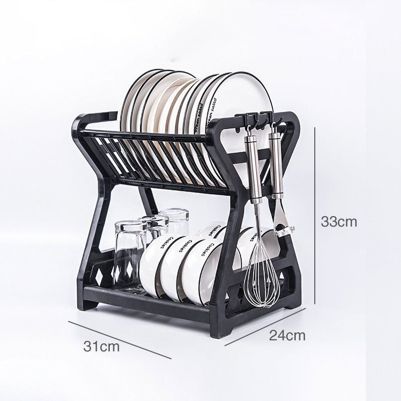 Multi-Functional Household Double-Layer Rack