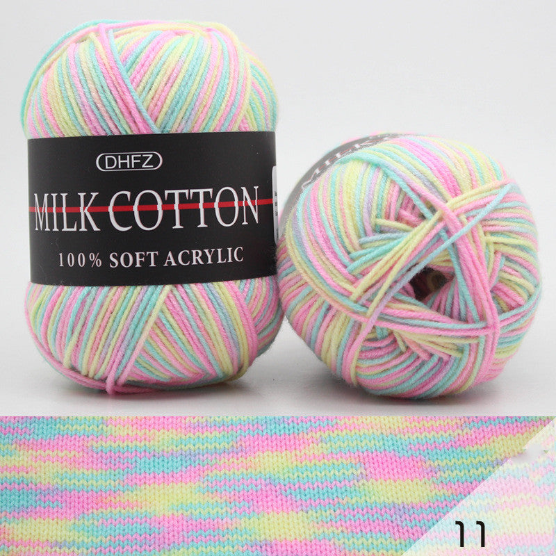 3-ply dyed milk cotton wool