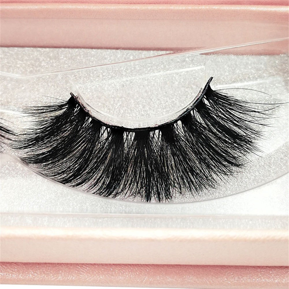 Natural Cross Long 100% Real 3D Fur Eye Lashes Extension False Eyelashes