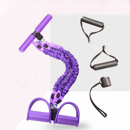 Multifunction Fitness Pedal Exerciser Sit-up Exercise Band Elastic Pull Rope Equipment Tummy Bodybuilding Tension Rope Antibreak