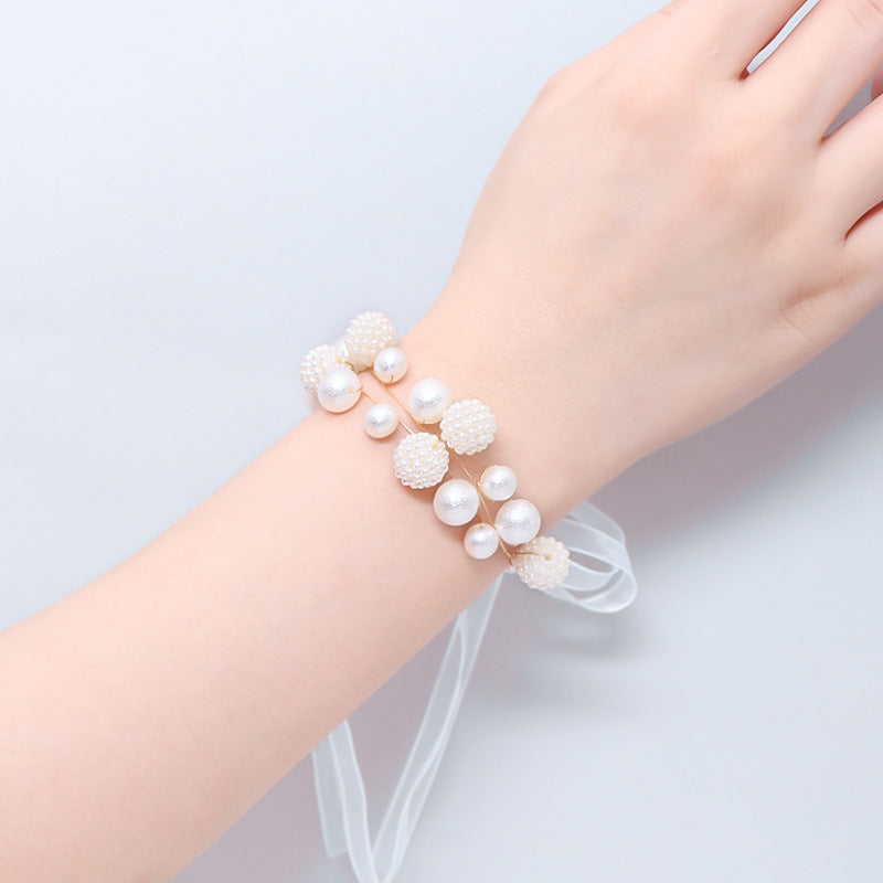 Super Fairy Sisters Children's Hand Flower Beautiful Bride Wedding Korean Style Sen Bracelet