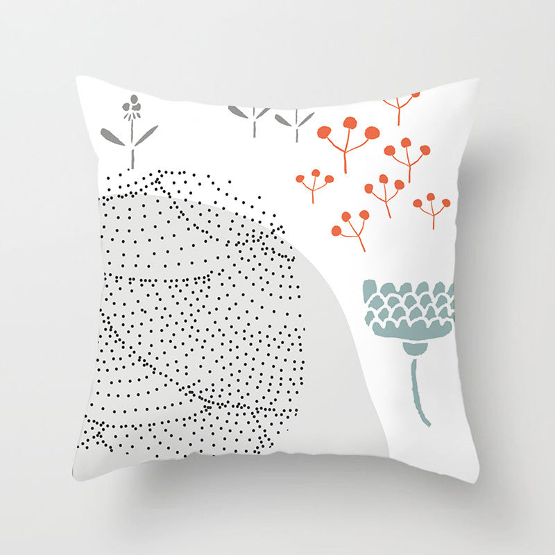 Decorative Pillowcase Creative Geometric Polyester Peachskin Pillow Case