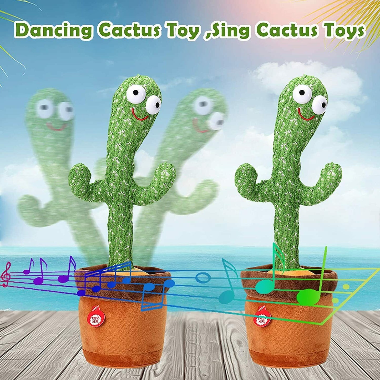 Singing Cactus Toy Cute Dancing Cactus Plush Toy Electronic Shake Kids Toy Gift