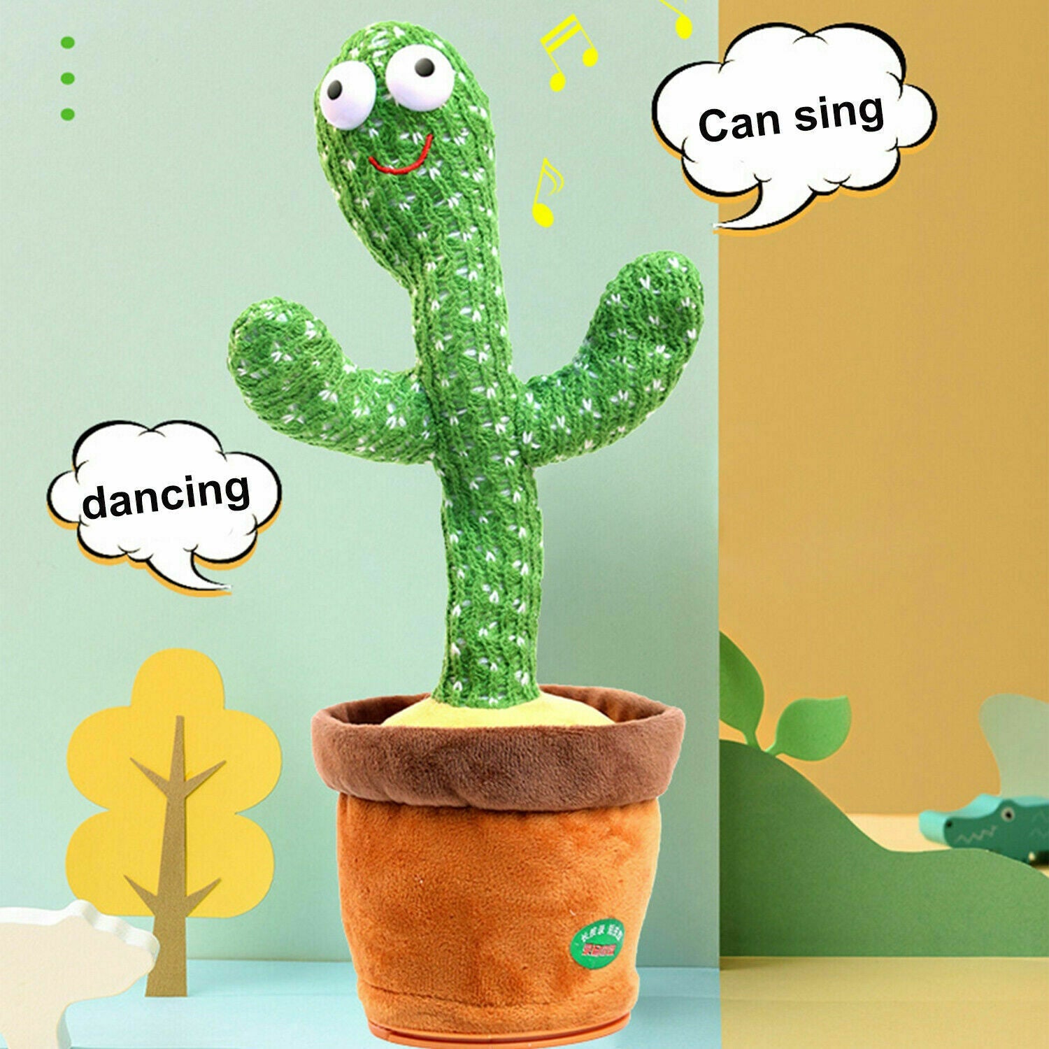 Singing Cactus Toy Cute Dancing Cactus Plush Toy Electronic Shake Kids Toy Gift