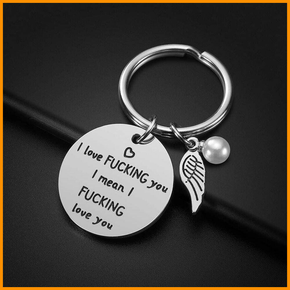 FUNNY Couples Keychain I Love You Keychain GAG GIFT For Girlfriend Wife Women