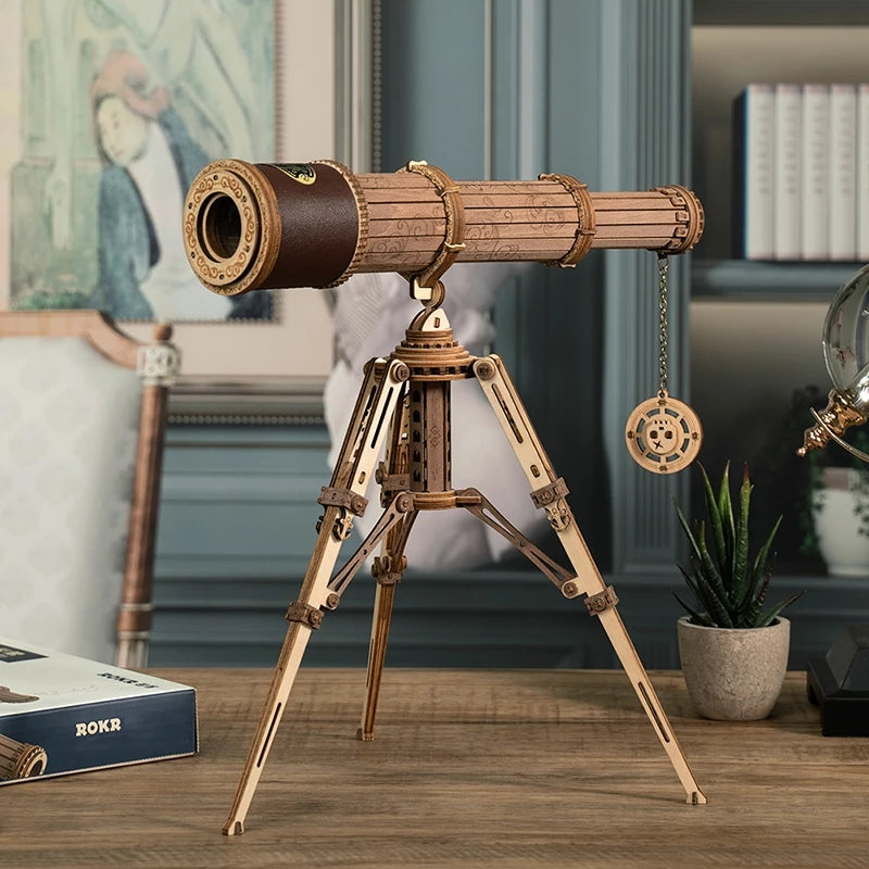 Robotime ROKR Monocular Telescope 3D Wooden Puzzle Game Assembly Toys for Children Teens Adult Birthday Christmas Gift Dropship