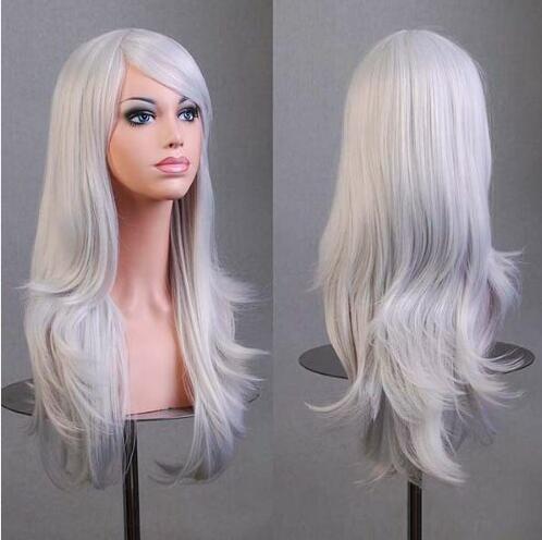 Long scroll anime cosplay color Europe and America wig