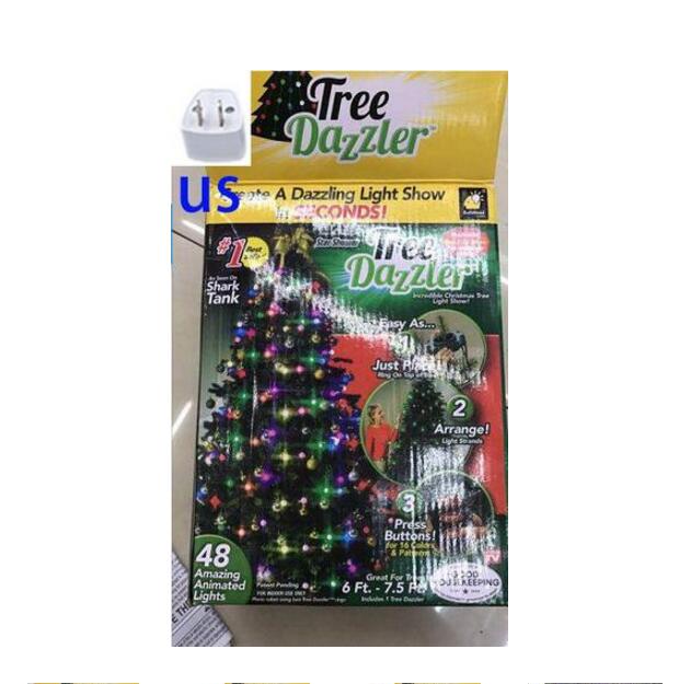 64 and 48 Light Dazzler Shower Tree Light Show of Christmas Tree