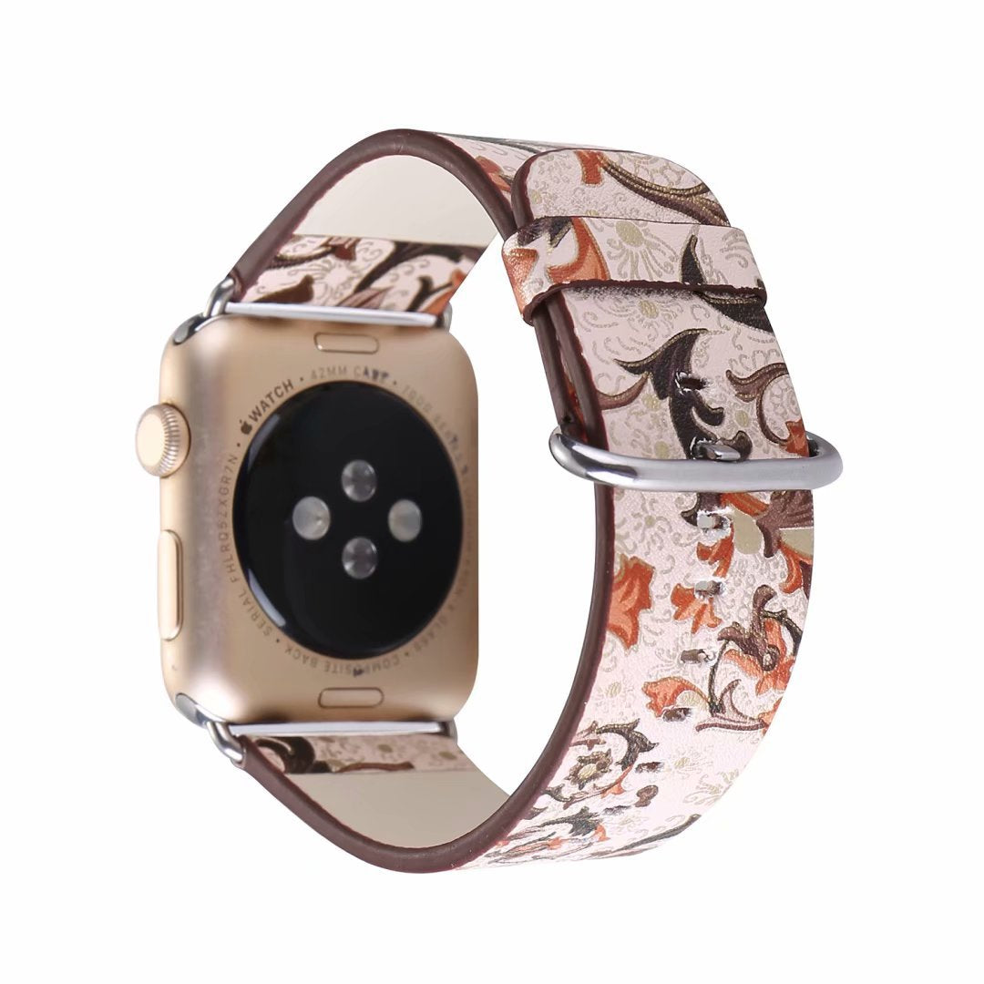 Phoenix flower strap universal leather watch