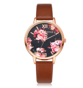 High Quality Fashion Leather Strap Rose Gold Women