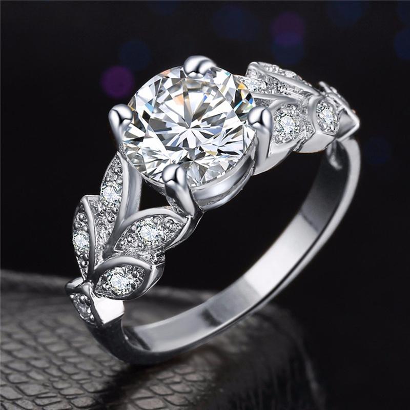 Crystal Silver Cubic Zirconia Wedding Ring