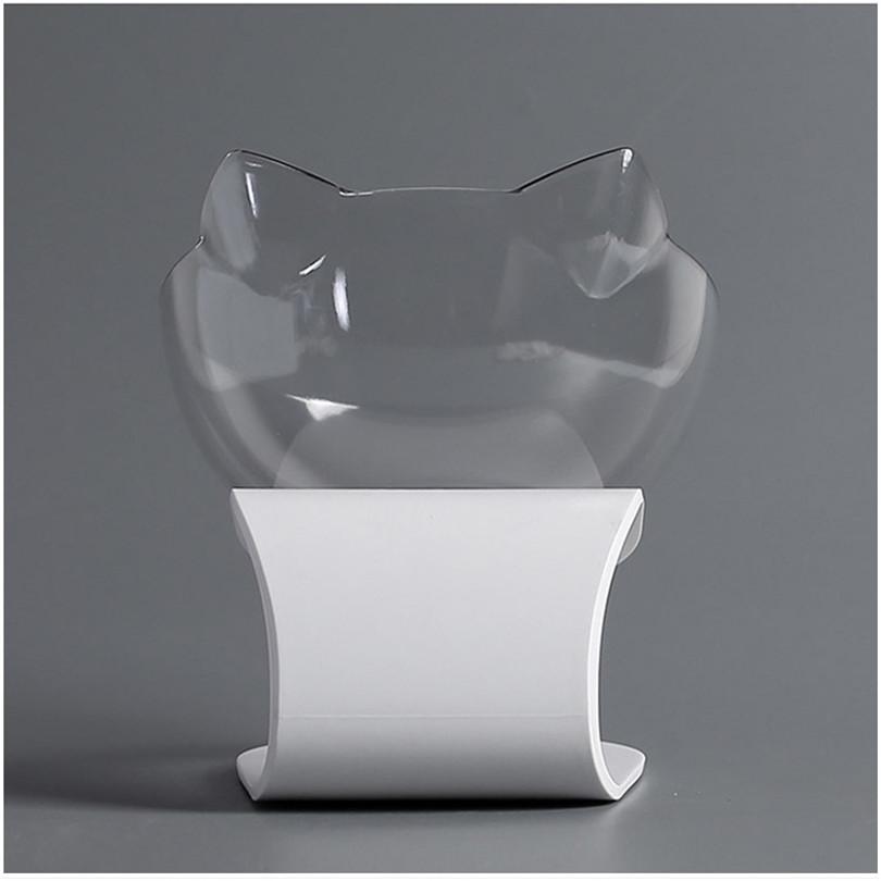 Petacc Pet Bowl Anti-slip Cat Dish Tilted Pet Feeder with Slope Base Suitable