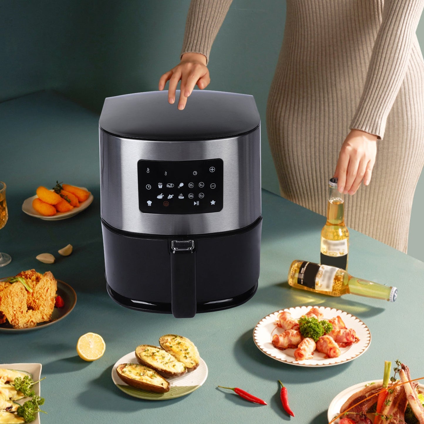 6L 1700W Digital Screen Air Fryer US Plug