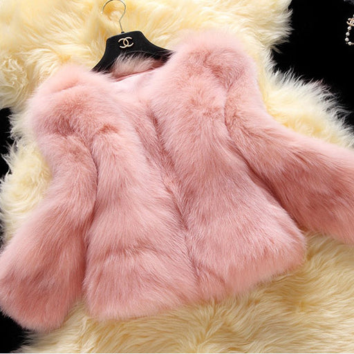Women's Fur Coat With Fox Fur
