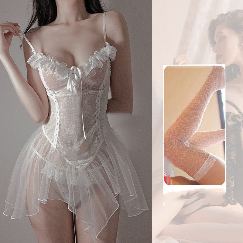 Small Chest Transparent Pure Desire Clothes Tease Bed Passion Suit